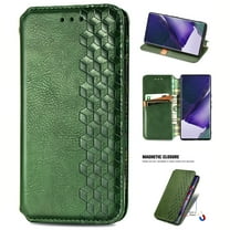 Compatible for OnePlus 9 Pro Wallet Case, Embossed Pattern PU Leather Magnetic Suction Flip Cover with Credit Card Holder Kickstand Anti-Scratch Shockproof Case for OnePlus 9 Pro, Green