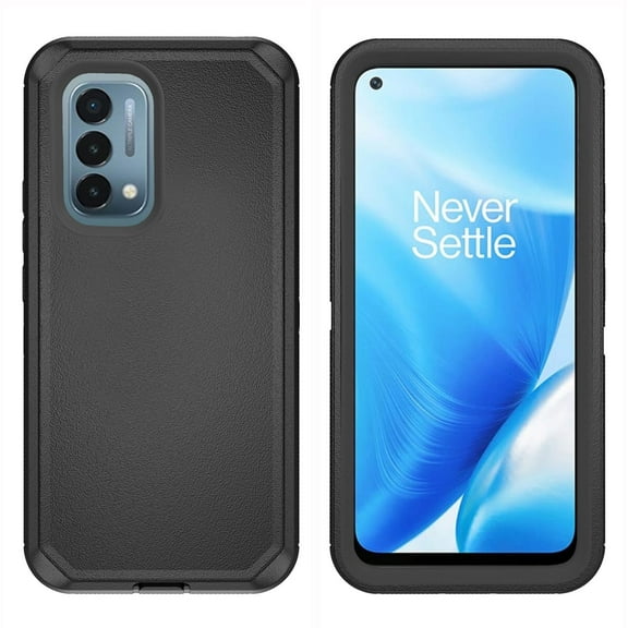 Compatible with OnePlus Nord N200 5G Phone Case Hybrid Rugged Shockproof Hard Protective Drop Proof Full Body Heavy Duty Mobile Cell Cover for One Plus N 200 G5 1 Plus 200N 1plus One+ Women Men Black