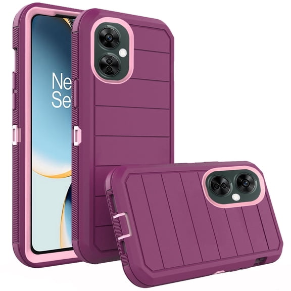 Compatible with OnePlus Nord N30 5G/CE 3 Lite Phone Case Hybrid Rugged Shockproof Hard Protective Drop Proof Full Body Heavy Duty Mobile Cell Cover for OPPO K11x/One Plus 1+ N 30/CE3 Women Men Purple