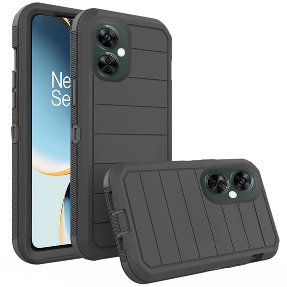 Compatible with OnePlus Nord N30 5G/CE 3 Lite Phone Case Hybrid Rugged Shockproof Hard Protective Drop Proof Full Body Heavy Duty Mobile Cell Cover for OPPO K11x/One Plus 1+ N 30/CE3 Women Men Black