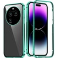 thumbnail image 1 of Compatible with Oppo Find X6 Pro Case with Built-in Privacy Glass Screen Protector, Ultra Slim Oppo Find X6 Pro Phone Case Clear for Women Men Shockproof Protective Cover (Green), 1 of 14