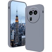 Compatible with Oppo Find X6 Pro Case Shockproof, Liquid Silicone Ultra Slim Protective Oppo Find X6 Pro Phone Case Anti-Scratch Soft Cover with Full Body Protection Cases Grey