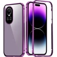thumbnail image 1 of Compatible with Oppo Reno 10 Pro Case with Built-in Privacy Glass Screen Protector, Ultra Slim Oppo Reno 10 Pro Phone Case Clear for Women Men Shockproof Protective Cover (Purple), 1 of 14