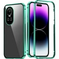 thumbnail image 1 of Compatible with Oppo Reno 10 Pro Case with Built-in Privacy Glass Screen Protector, Ultra Slim Oppo Reno 10 Pro Phone Case Clear for Women Men Shockproof Protective Cover (Green), 1 of 14