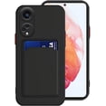 thumbnail image 1 of Compatible with Oppo Reno 8T 5G Case with Card Holder Shockproof Oppo Reno 8T 5G Phone Case for Women Men Soft Silicone TPU Bumper Protective Case (Black), 1 of 12