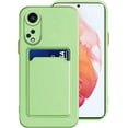 thumbnail image 1 of Compatible with Oppo Reno 8T 5G Case with Card Holder Shockproof Oppo Reno 8T 5G Phone Case for Women Men Soft Silicone TPU Bumper Protective Case (Green), 1 of 12