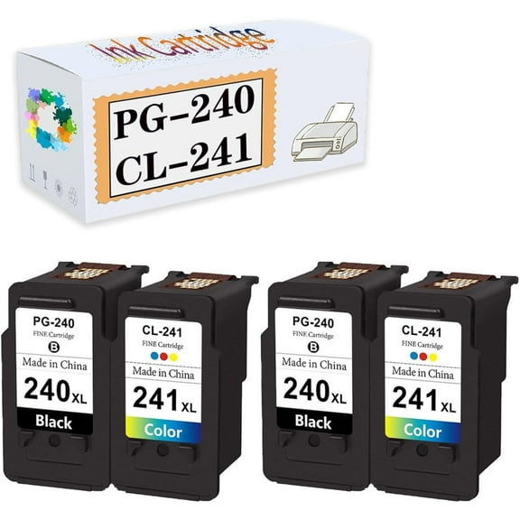 Compatible PG-240 CL-241 PG240 CL241 Ink Cartridges Replacement for Canon MG2120 MG2220 MG3120 MG3220 MG4120 MG4140 MX372 MX374 MX432 MX434 MX452 MX512 MX514 Printer 2 Black 1 Color