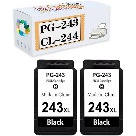 Compatible PG-243 CL-244 PG243 CL244 Ink Cartridges Replacement for Canon IP2520 IP2820 IP2920 IP2922 MX492 MG2920 MG2924 MG3020 MG2420 Printers