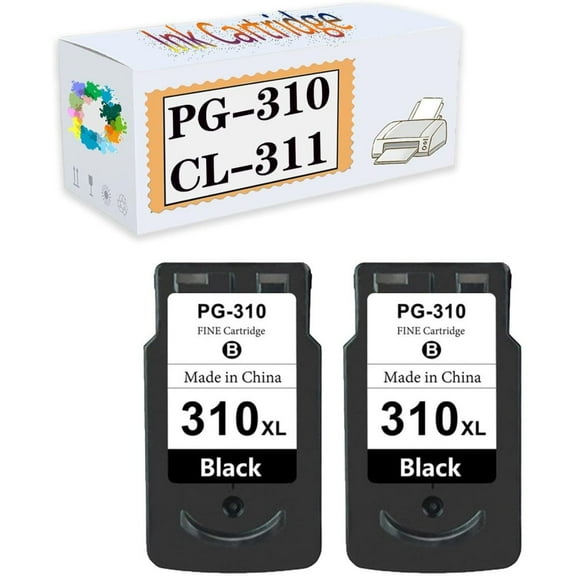 Compatible PG-310 CL-311 PG310 CL311 Ink Cartridges Replacement for Canon IP1800 IP2500 MP210 MP220 MP470 MX300 MX310 MX350 MX420 Printers 2 Black 1 Color