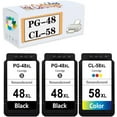 thumbnail image 1 of Compatible PG-48 CL-58 PG48 CL58 Ink Cartridges Replacement for Canon E408 E488 E478 E468 E418 Printers, 1 of 7