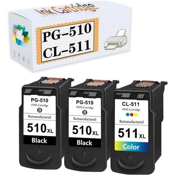 Compatible PG-510 CL-511 PG510 CL511 Ink Cartridges Replacement for Canon IP2700 IP2702 MP240 MP250 MP252 MP260 MP270 MP272 MP280 MP282 MP330 MP480 MP490 MP492 MP495 2 Black 2 Color
