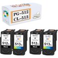 thumbnail image 1 of Compatible PG-512 CL-513 PG512 CL513 Ink Cartridges Replacement for Canon IP2700 IP2702 MP240 MP250 MP280 MP282 MP330 MP480 MP490 MP492 Printers 2 Black 2 Color, 1 of 7