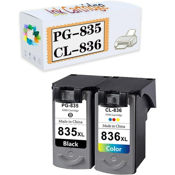 Compatible PG-835 CL-836 PG835 CL836 Ink Cartridges Replacement for Canon IP1188 Printers