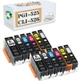 thumbnail image 1 of Compatible PGI-525 CLI-526 25ML Ink Cartridges Replacement for Canon MG5250 MG5150 MG8250 IP4850 MX885 IX6550 MG8150 MG6150 Printers, 1 of 7