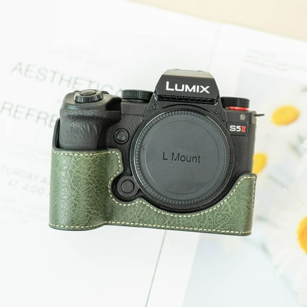 Compatible Panasonic S5 II Protective Case S5m2 Camera Bag S5II Leather Case S5m2x Base Bag Camera Accessories