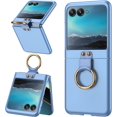 thumbnail image 1 of Compatible Phone Case for Motorola Razr 2023 Case with Stand,Motorola Razr+ Case 2023,Slim Lightweight Hard PC Protective Ring Case for Motorola Razr 40 Ultra Cover Moto Razr Plus 2023 Case Blue, 1 of 12