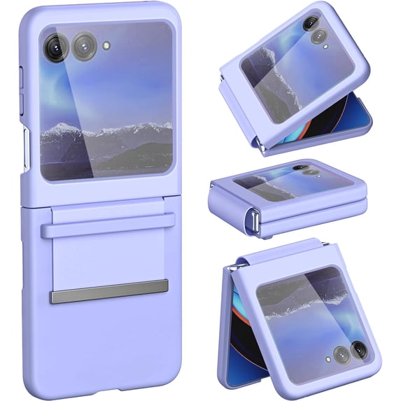 Compatible Phone Case for Motorola Razr Plus 2023 Case Hinge Protection,Motorola Razr+ 2023 Case,Slim Hard PC Protective Hinged Case for Moto Razr 40 Ultra Case Moto Razr Plus 2023 Case Purple
