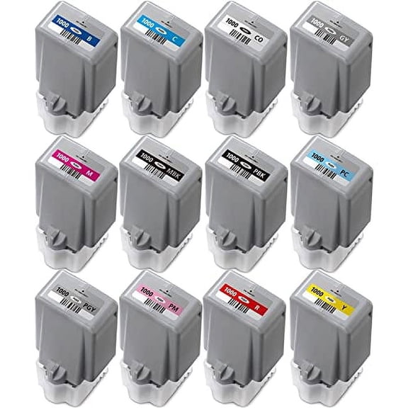 Compatible Pigment Ink Cartridges PFI-1000 PFI1000 Replacement Cartridges for imagePROGRAF PRO-1000 (Blue)