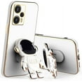 thumbnail image 1 of Compatible with Poco F5 Case for Women Men, Ultra Soft Xiaomi Poco F5 Phone Case with Stand Silicone TPU Plating Cute Astronaut Pattern Cases Cover (White), 1 of 6