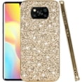 thumbnail image 1 of Compatible with Poco X3 Pro Case, Glitter Sparkly Xiaomi Poco X3 Pro Phone Case with Slim Silicone Shockproof Protective Bumper Cover for Cute Girls Women (Gold), 1 of 14