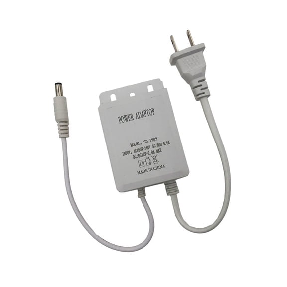 Compatible Power Adapter DC12V 2A 5.5x2.1mm Plug Waterproof Outdoor Use AC100 240V Input for Cameras Lights