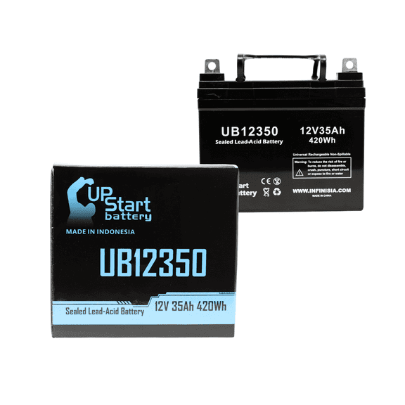 Compatible Pride JAZZY 1113 ATS Battery - Replacement UB12350 Universal Sealed Lead Acid Battery (12V, 35Ah, 35000mAh, L1 Terminal, AGM, SLA)