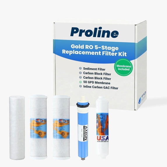 Proline Gold RO Filter Compatible Replacement Kit with Reverse Osmosis Membrane