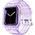 thumbnail image 1 of Compatible for Purple Apple Watch Ultra Band 49mm 45mm 44mm 42mm 41mm 40mm 38mm with Case for Men Women, Shockproof Sport Rugged Band for iWatch SE Series 9 8 7 6 5 4 3 2 1 (38/40/41mm, purple), 1 of 7