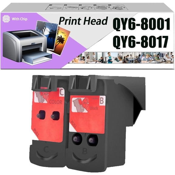 Compatible QY6-8001 QY6-8017 Print Head Printhead, Work for Canon G1100 G2100 G3100 G4100 G1110 G1111 G2110 G2111 G3110 G3111 G4110 G4111 Printers, Reliability Longevity