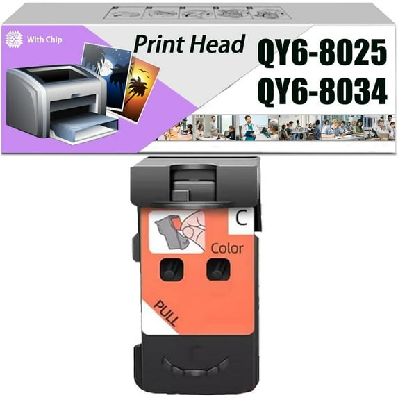 Compatible QY6-8025 QY6-8034 Print Head Printhead, Work for Canon G2160 G3160 G5010 G6010 G7010 Printers, Reliability Longevity