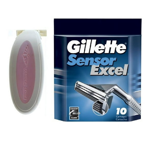 Compatible Razor fits with Sensor Excel for Women Refill Cartridges + Sensor Excel 10 Ct. + Yes to Coconuts Moisturizing Single Use Mask
