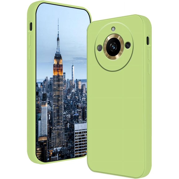 Compatible with Realme 11 Pro Plus Case for Women Men, Ultra Slim Realme 11 Pro Plus Phone Case Silicone Liquid Soft Shockproof Anti-Scratch Protective Cases (Green)