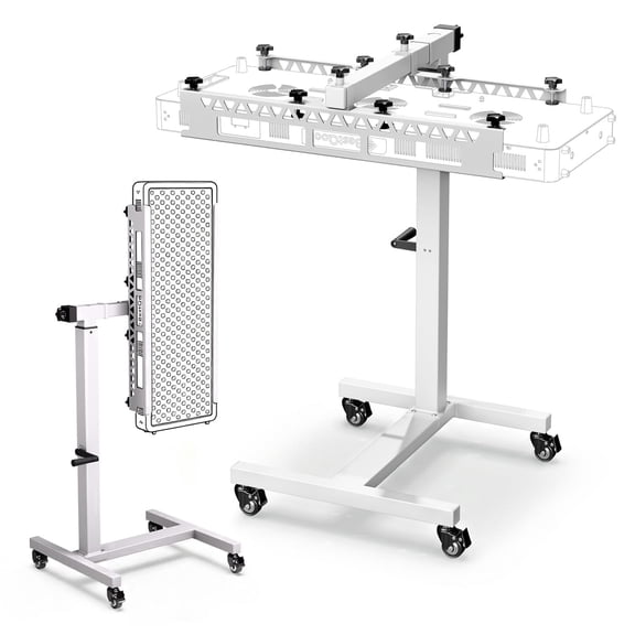 BestQool Mobile Light Stand for Compatible Red Light Panels, Horizontal or Vertical Positioning, White