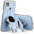 thumbnail image 1 of Compatible with Redmi 10A Case for Women Men, Ultra Soft Xiaomi Redmi 10A Phone Case with Stand Silicone TPU Plating Cute Astronaut Pattern Cases Cover (Blue), 1 of 12