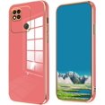 thumbnail image 1 of Compatible with Redmi 10A Case for Women, Ultra Soft Shockproof Cute Plating Electroplate Protective Case TPU Bumper Phone Case for Xiaomi Redmi 10A (Camellia Red), 1 of 11