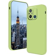 Compatible with Redmi 12C Case for Women Men, Ultra Slim Xiaomi Redmi 12C Phone Case Silicone Liquid Soft Shockproof Anti-Scratch Protective Cases Green