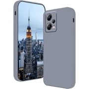 Compatible with Redmi Note 12 Pro 5G Case for Women Men, Ultra Slim Xiaomi Redmi Note 12 Pro 5G Phone Case Silicone Liquid Soft Shockproof Anti-Scratch Protective Cases Grey