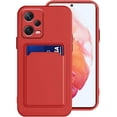 thumbnail image 1 of Compatible with Redmi Note 12 Pro Plus Case with Card Holder Shockproof Phone Cases for Xiaomi Redmi Note 12 Pro Plus Anti-Scratch Silicone TPU Redmi Note 12 Pro Plus Cases (Red), 1 of 13