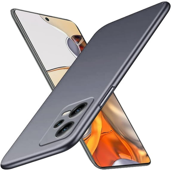 Compatible with Redmi Note 12 Pro Plus Case Shockproof, Ultra Thin Xiaomi Redmi Note 12 Pro Plus Phone Case Matte Hard PC Shockproof Anti-Scratch Protective Cases (Grey)