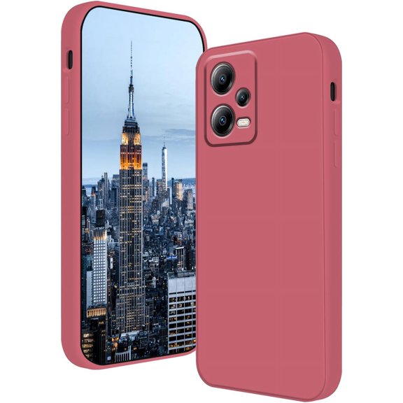 Compatible with Redmi Note 12 Pro Plus Case Silicone Liquid Dark Green, Soft Smooth Touch for Xiaomi Redmi Note 12 Pro Plus Phone Case Silicone Shockproof Thin Cover (Camellia)