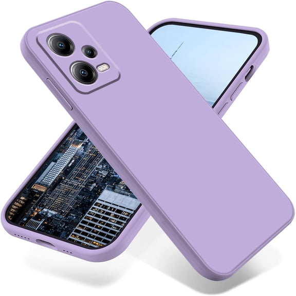 Compatible with Redmi Note 12 Pro Plus Case Silicone Liquid Dark Green, Soft Smooth Touch for Xiaomi Redmi Note 12 Pro Plus Phone Case Silicone Shockproof Thin Cover (Purple)