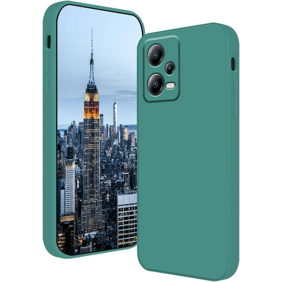 Compatible with Redmi Note 12 Pro Plus Case Silicone Liquid Dark Green, Soft Smooth Touch for Xiaomi Redmi Note 12 Pro Plus Phone Case Silicone Shockproof Thin Cover (Dark Green)