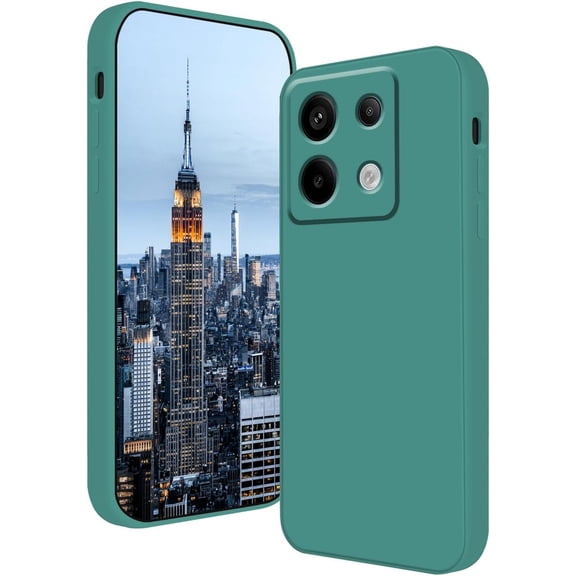 Compatible with Redmi Note 13 Pro 5g Case Silicone Liquid Dark Green, Soft Smooth Touch for Xiaomi Redmi Note 13 Pro 5g Phone Case Silicone Shockproof Thin Cover (Dark Green)