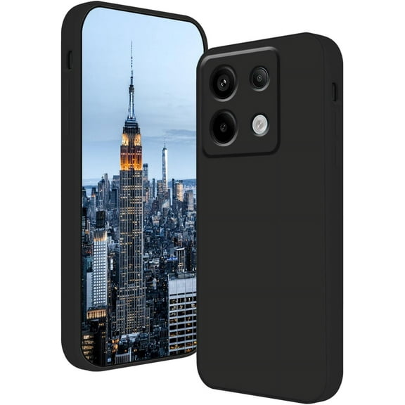 Compatible with Redmi Note 13 Pro 5g Case Silicone Liquid Dark Green, Soft Smooth Touch for Xiaomi Redmi Note 13 Pro 5g Phone Case Silicone Shockproof Thin Cover (Black)