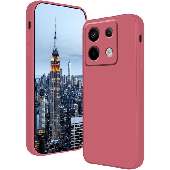 Compatible with Redmi Note 13 Pro 5g Case Silicone Liquid Dark Green, Soft Smooth Touch for Xiaomi Redmi Note 13 Pro 5g Phone Case Silicone Shockproof Thin Cover (Camellia)