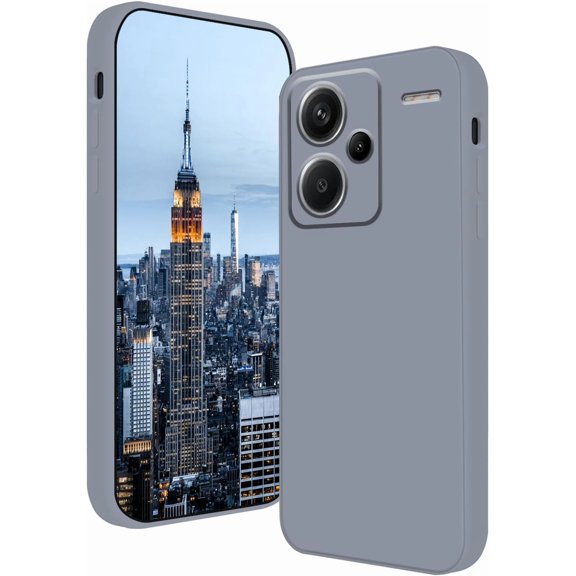 Compatible with Redmi Note 13 Pro Plus Case Silicone Liquid Dark Green, Soft Smooth Touch for Xiaomi Redmi Note 13 Pro+ Phone Case Silicone Shockproof Thin Cover (Grey)