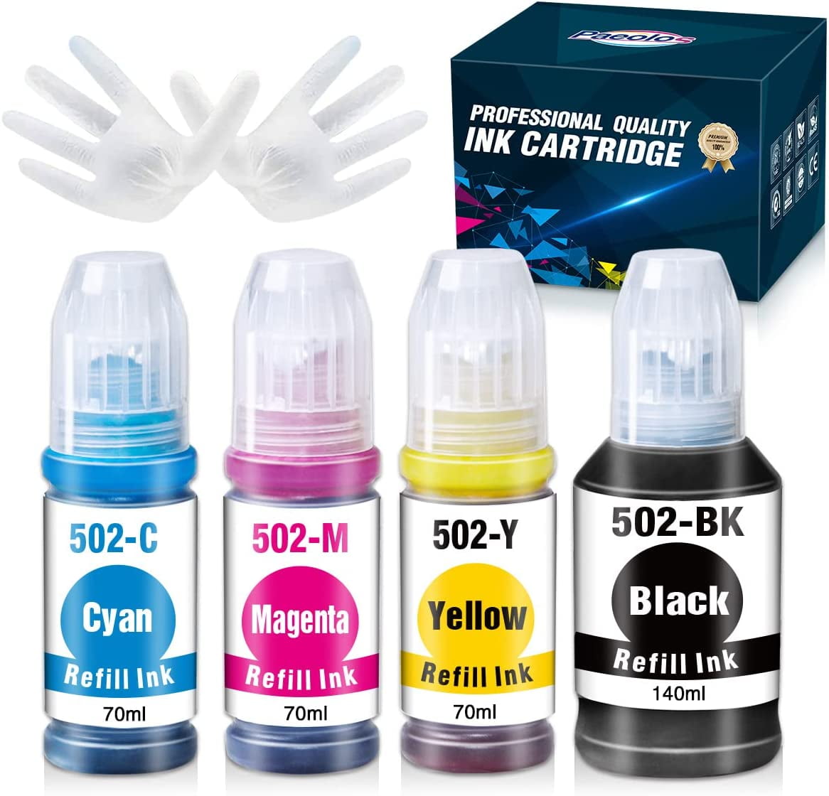 Compatible Refill Ink Replacement for Epson 502 T502 Use with