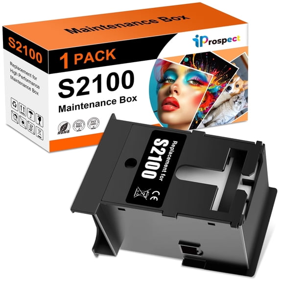 Compatible Replacement S2100 Maintenance Box,S2100 Ink Maintenance Box for SC-F531 F560 F570 SC-T2100 T3100 T3170 T3170M T3170X T5130 T5160 T5170 Printers (1 Pack)