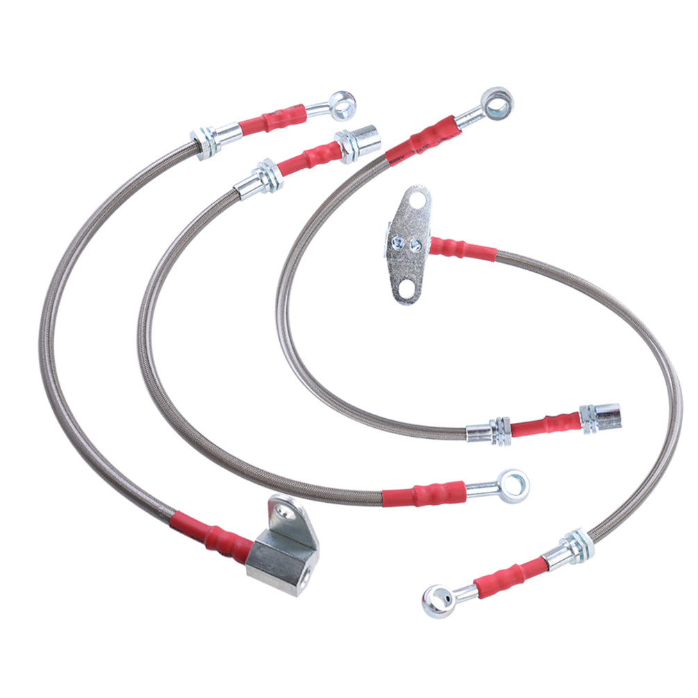 Compatible/Replacement For 19911995 Toyota MR2 Stainless Steel Braided Cable Front & Rear Cable