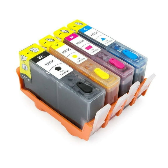 Compatible Replacement For Refillable Ink Cartridge for 934 935 Officejet Pro - 4 Pack